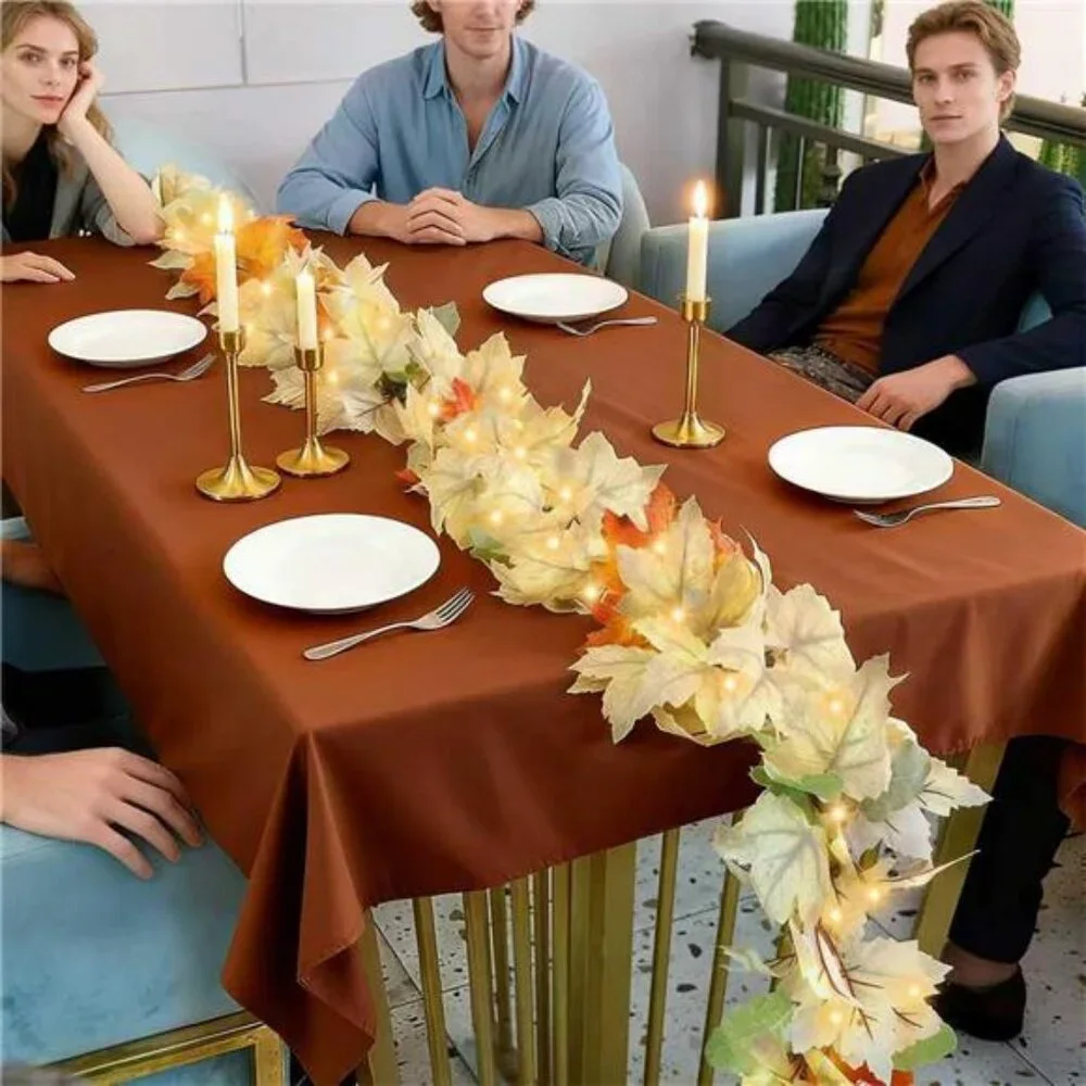 Thanksgiving Garland with Lights 9FT Plug in Thanksgiving Decorations for Home